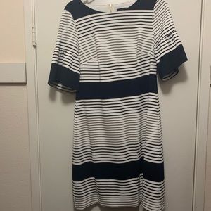 Ivanka Trump navy blue striped dress